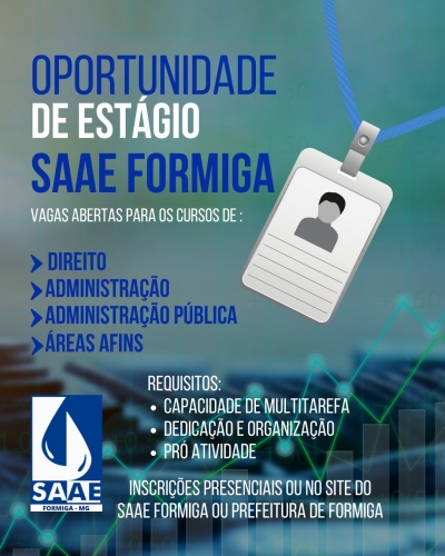 OPORTUNIDADE DE ESTÁGIO